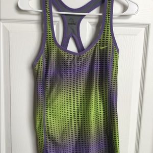 Nike size M purple/green razorback tank top